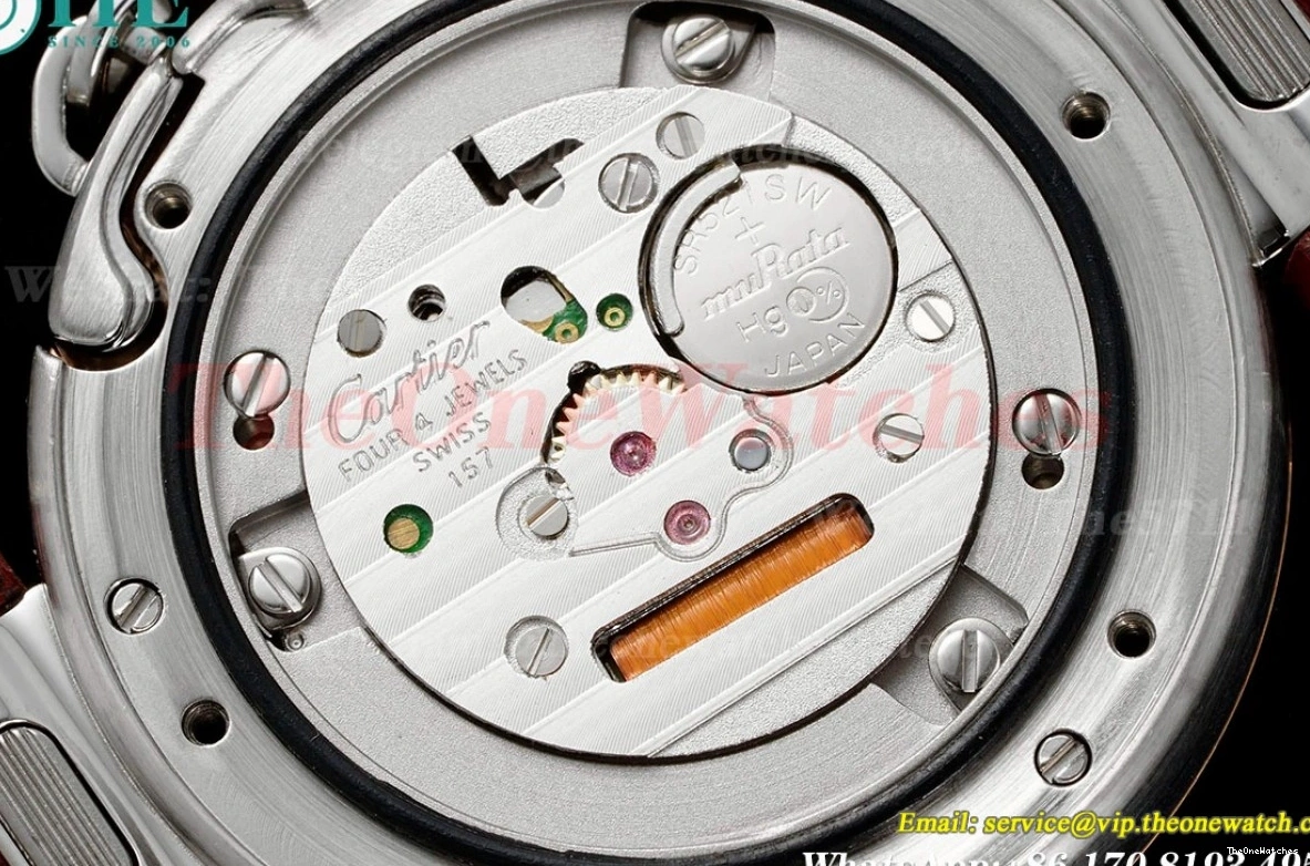 Pasha De 30mm Ladies Cartier Dial White Quartz SS LE Red AF 1203